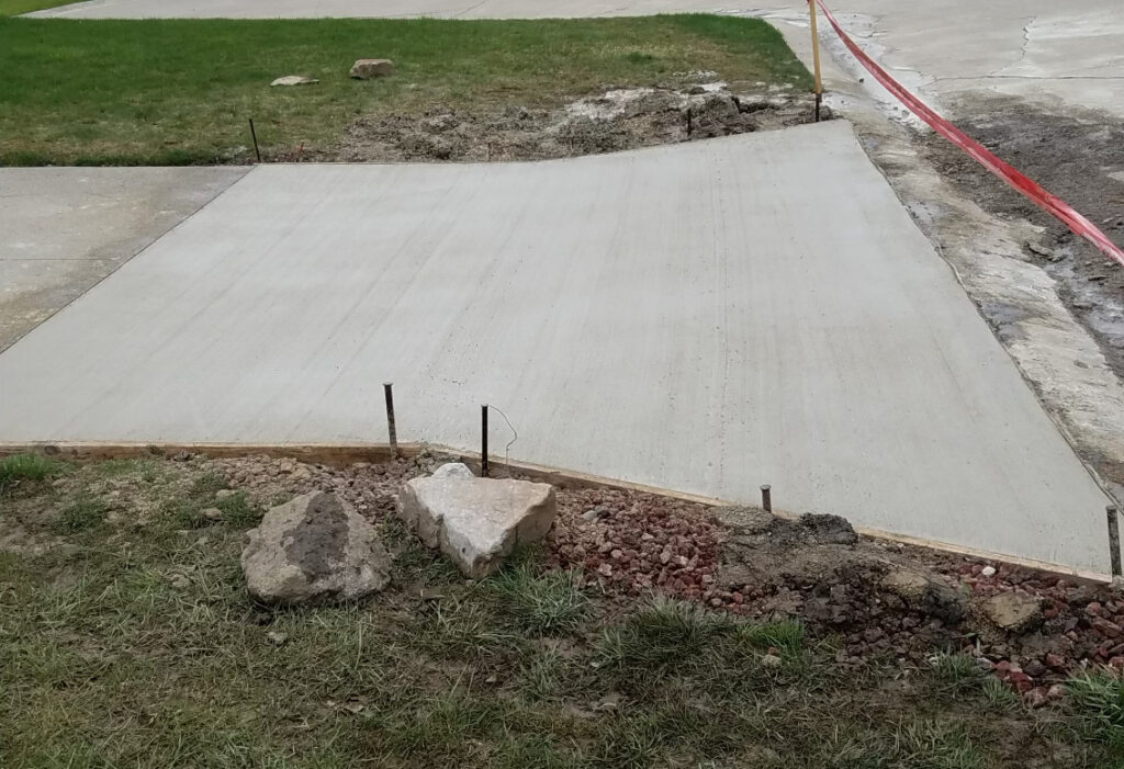 Wells County concrete driveway